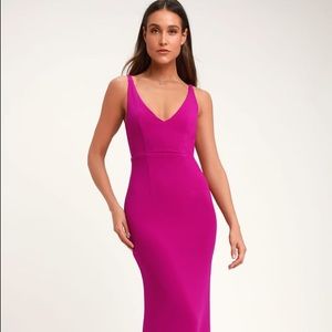Magenta Sleeveless Maxi Dress